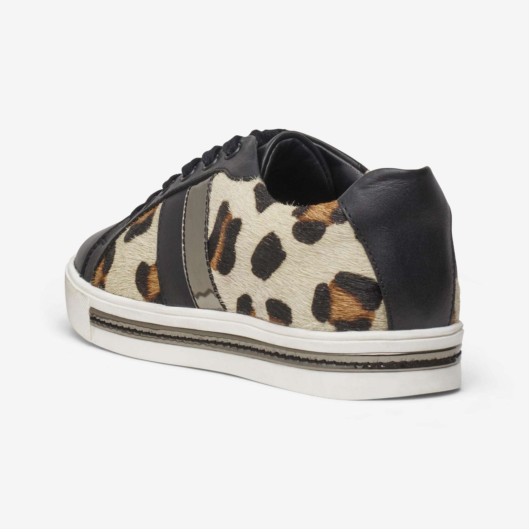 Leopard print best sale leather trainers